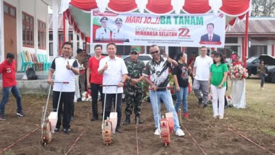 Kegiatan Penanaman Bibit Jagung Dinas Pendidikan dan Kebudayaan Kabupaten Minahasa Selatan, bertempat...