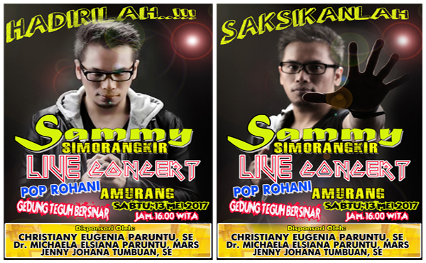 Disponsori  Keluarga Besar Paruntu Tumbuan, Sabtu, Sammy Simorangkir Hibur Amurang