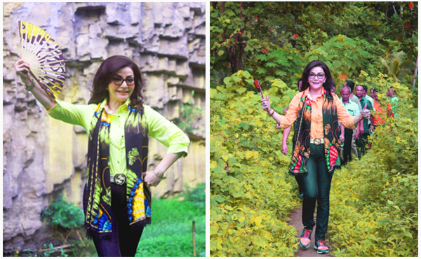 Manfaatkan Waktu Libur, Tetty Kunjungi Objek Wisata di Batu Dinding  dan  Pantai Alar