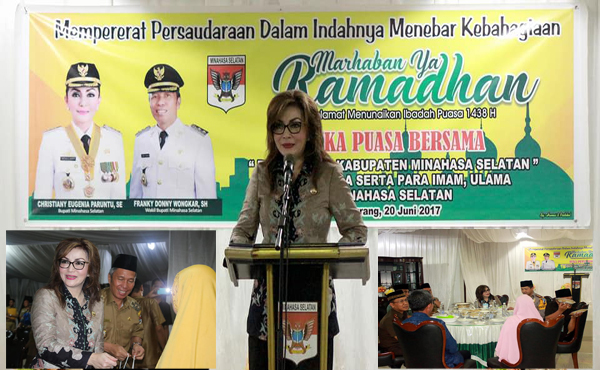 Tetty Gelar Buka Puasa Bersama di Rudis Bupati Minsel