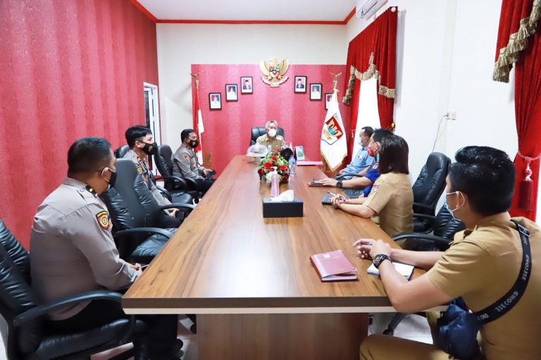 Tangani Covid-19, Bupati Audensi dengan Polres