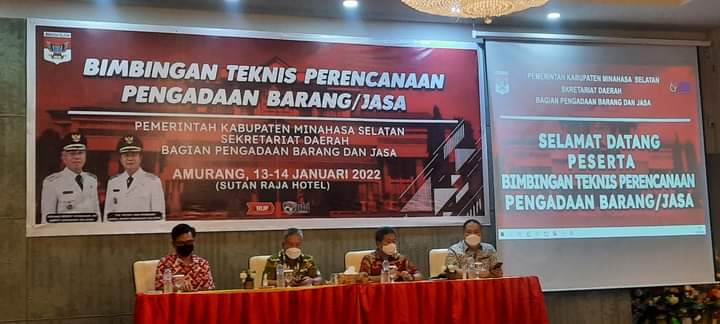 PEMBUKAAN KEGIATAN BIMTEK PERENCANAAN PENGADAAN BARANG/JASA DI LINGKUNGAN PEMERINTAH KABUPATEN MINAHASA SELATAN