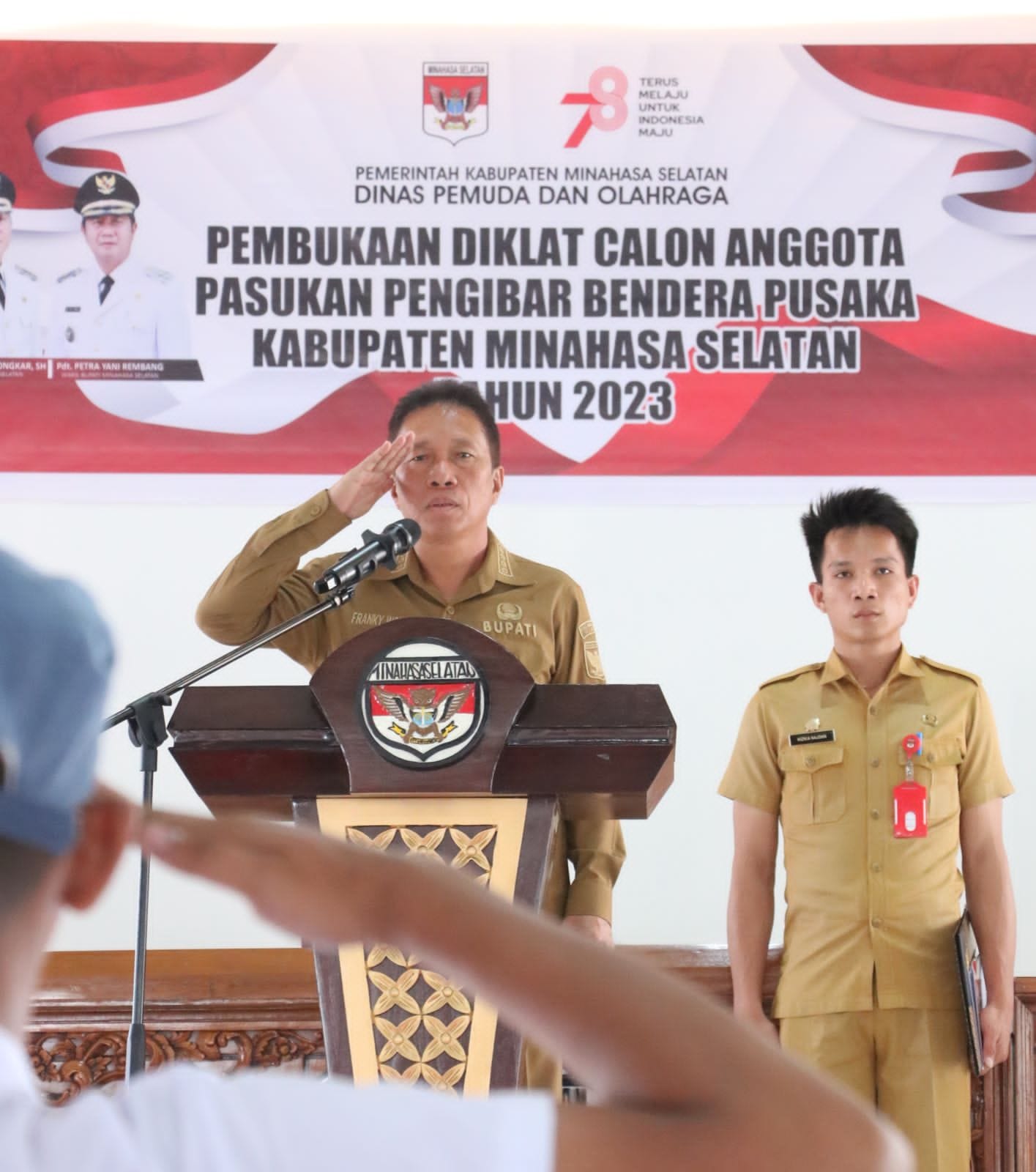 Diklat Calon Anggota Pasukan Pengibar Bendera Pusaka Kabupaten Minahasa Selatan Tahun 2023