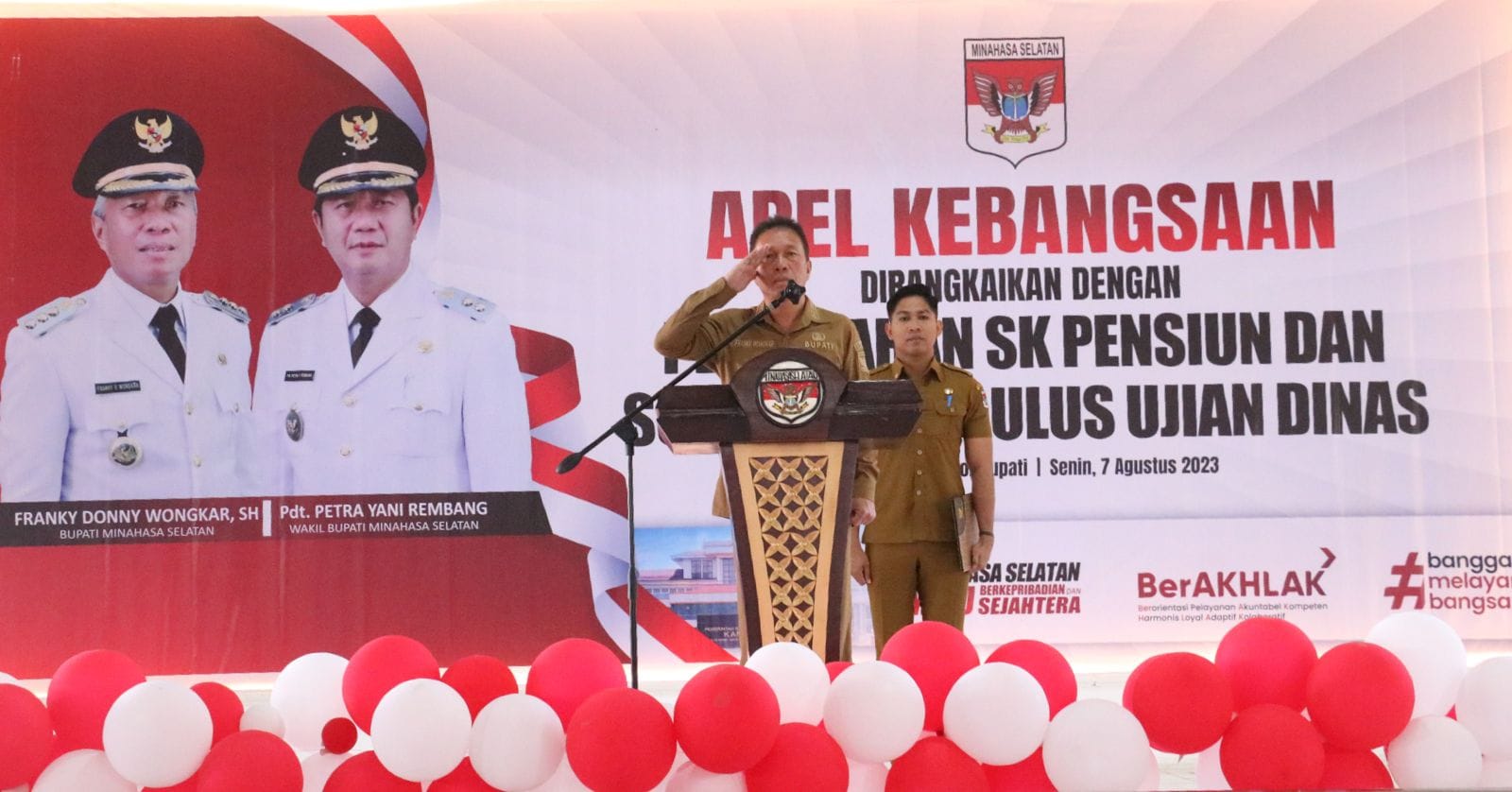 Apel Kebangsaan Pemerintah Kabupaten Minahasa Selatan Bulan Agustus 2023