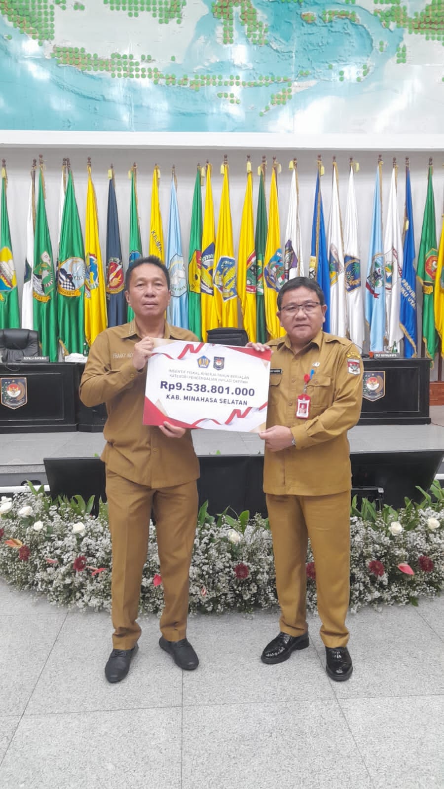 Minahasa Selatan Menerima Penghargaan Insentif Fiskal Kinerja Dalam Rangka Pengendalian Inflasi Daerah pada TA 2023