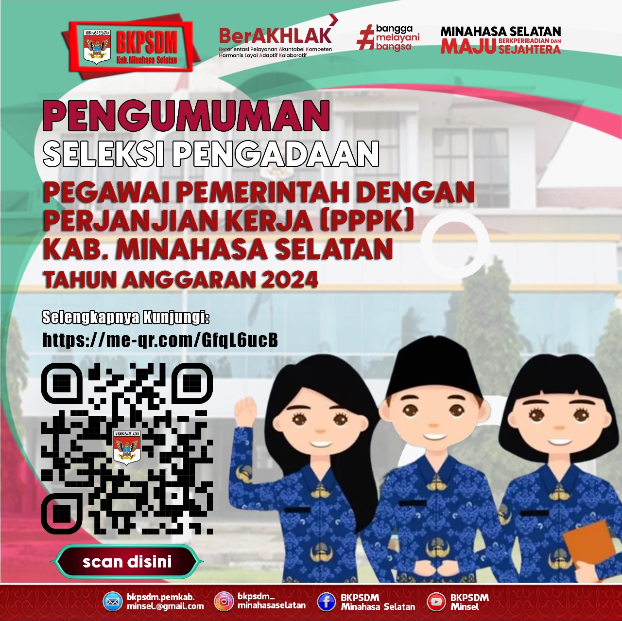 PENGUMUMAN SELEKSI CALON PEGAWAI PEMERINTAH DENGAN PERJANJIAN KERJA T.A 2024