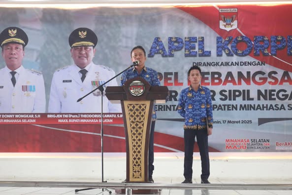 Apel Korpri Bulan Maret di Pemkab Minsel