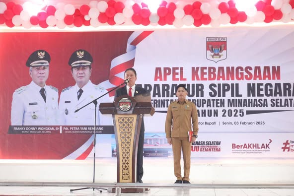 Apel Kebangsaan Bulan Februari Pemkab Minsel